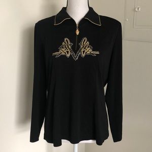 BCBG Paris Embellished Vintage Top